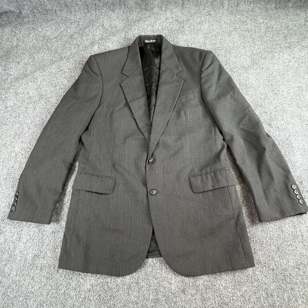 VTG Y2K Kilburne And Finch‎ Blazer Men 44R Gray Pinstripe Officecore Classic 90s